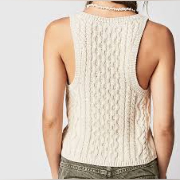 High Tide Cable Tank by Free People NWT - Picture 3 of 3